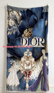 Luxury Dior Art Flannel Throw Blanket Sofa Cover Blanket D401
